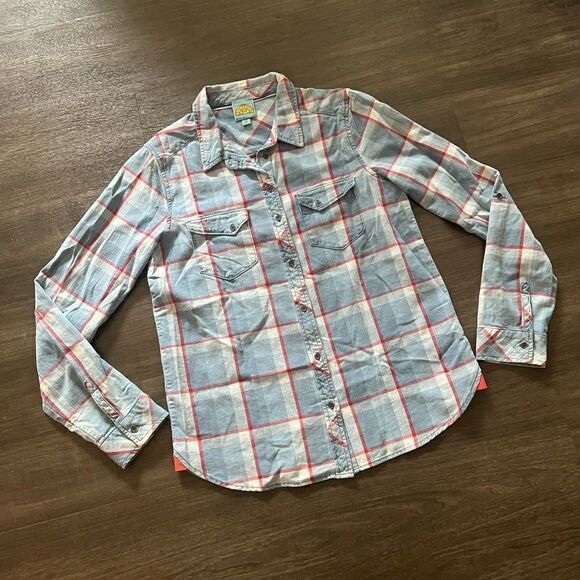 C&C California Blue Plaid Button Down Shirt - Picture 1 of 6